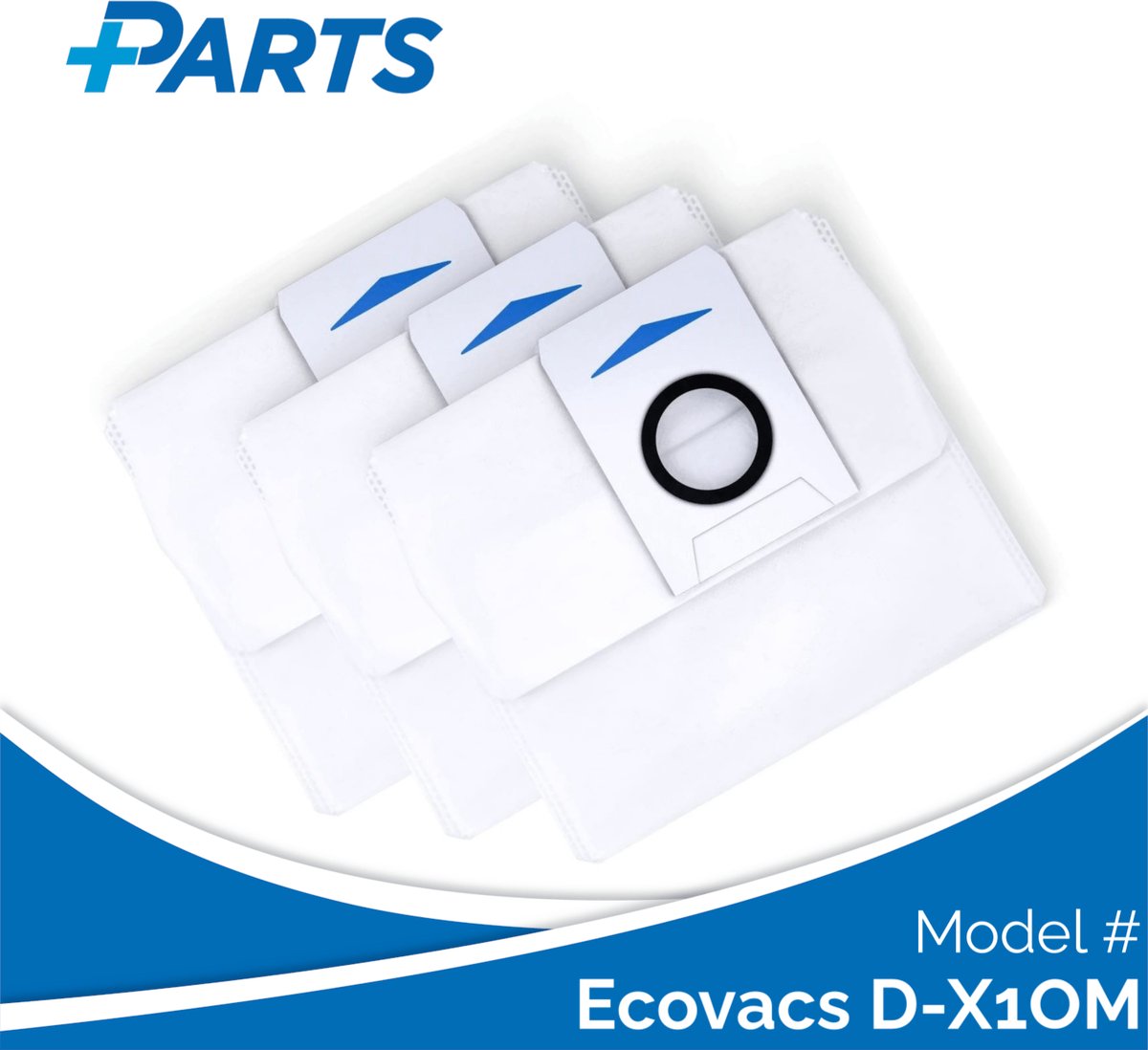 Ecovacs D-X1OM Stofzakken (3 Stuks, Plus.Parts® alternatief voor D-DB03-0003)