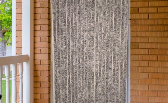 Vliegengordijn Kattenstaarten Grijs gemeleerd - 100cm x 230cm — afbeelding 2