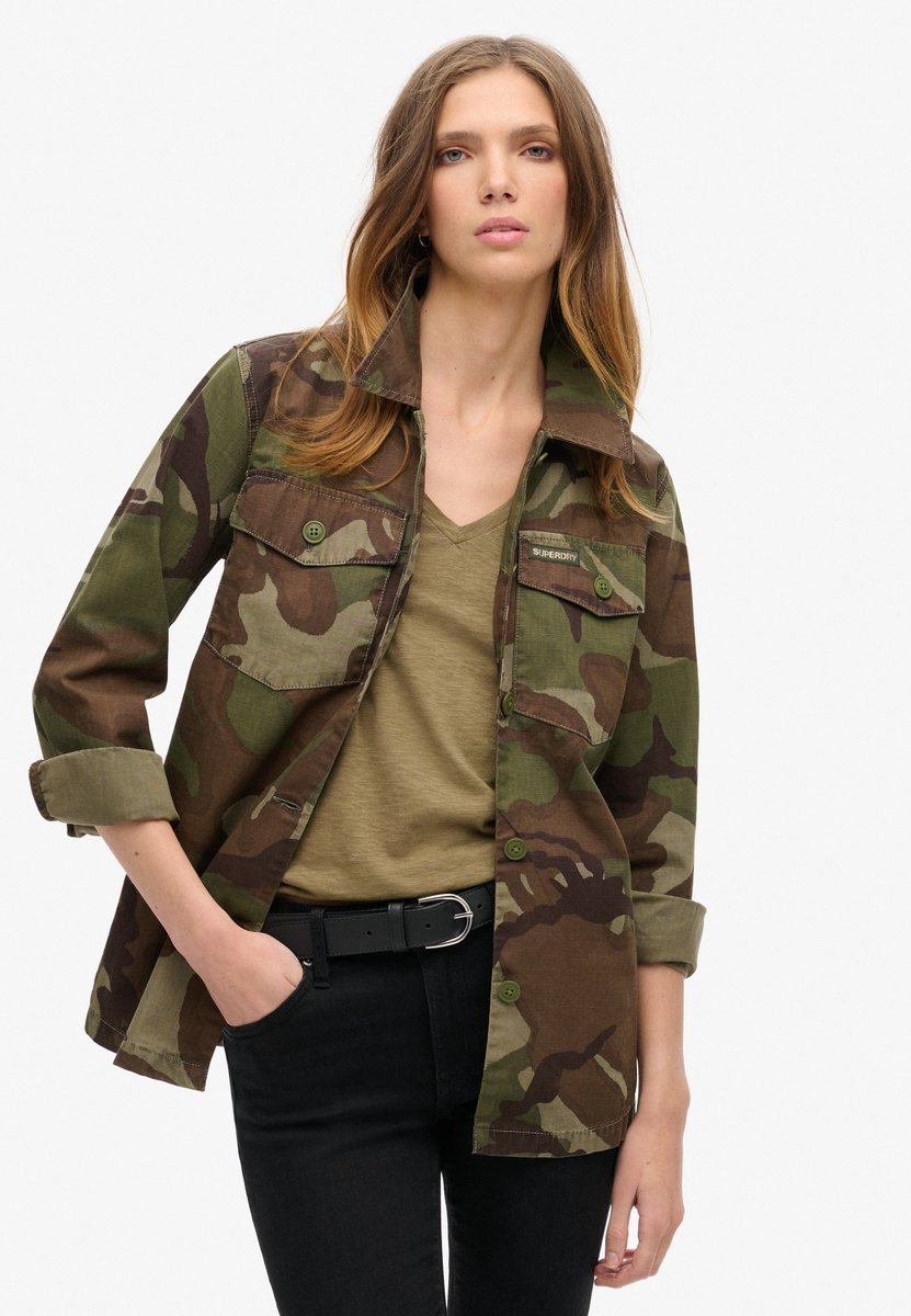 Superdry Military overshirt Dames Shirts Outline Camo