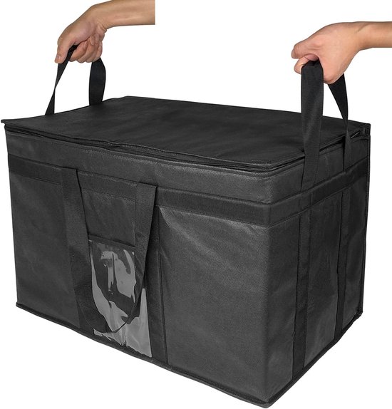 Opvouwbare geïsoleerde koeltas voor voedselbezorging - warm-koud houden - catering en boodschappentas - 23 x 15 x 14 inch koelbox van NZ home — afbeelding 3