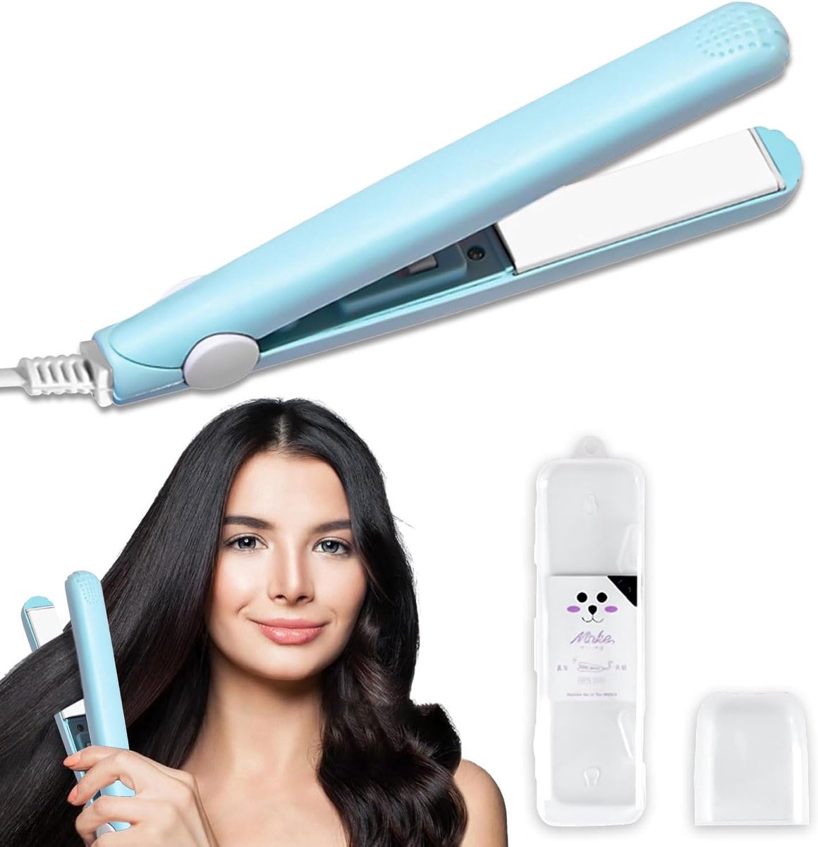 2-in-1 Mini Stijltang voor Thuis en Reis – Professionele Keramische Haarstyler