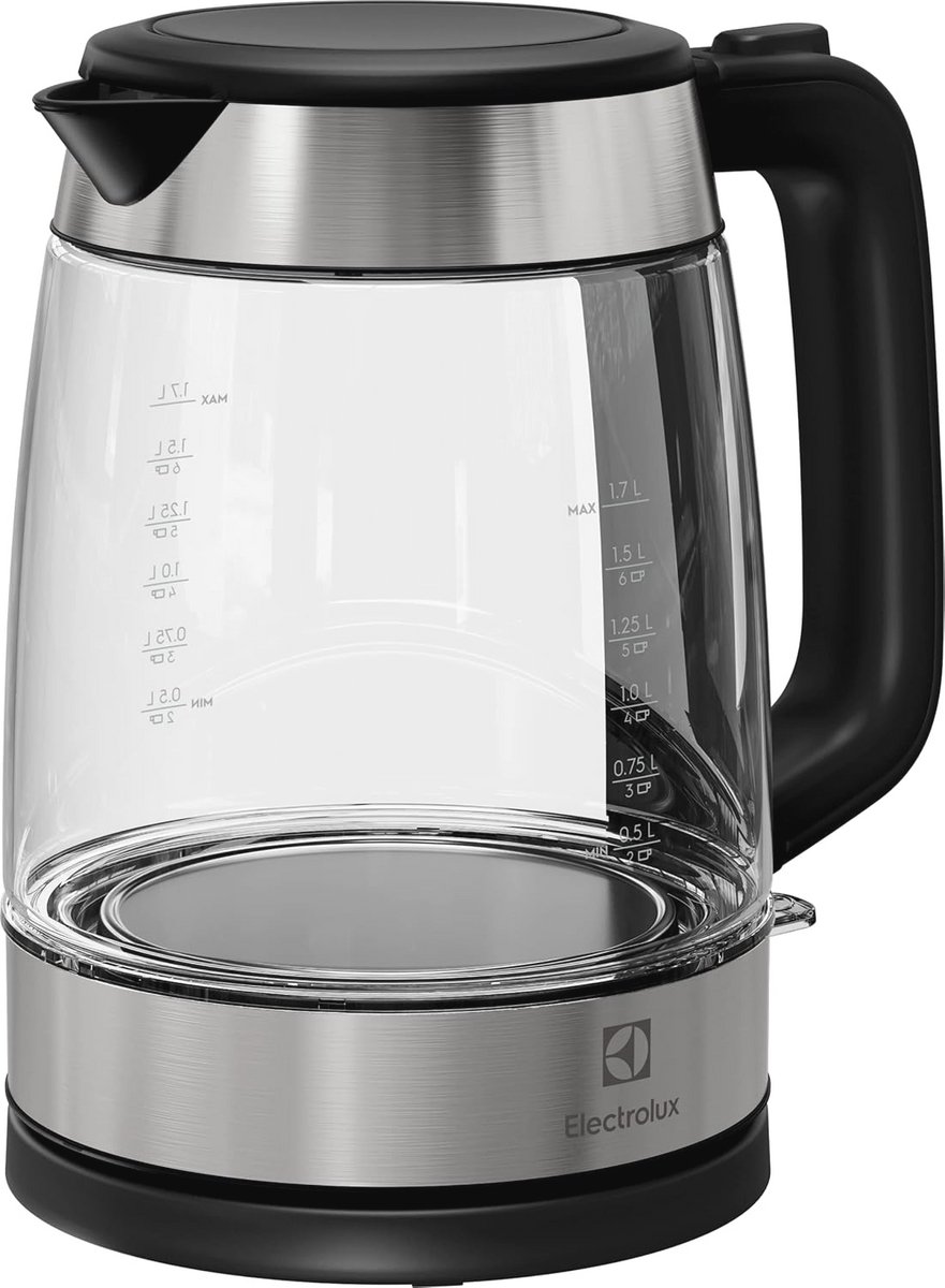 Stijlvolle Glazen Waterkoker met Snelle Verwarming - Draadloos en 360° Draaibaar - 1.7L Capaciteit