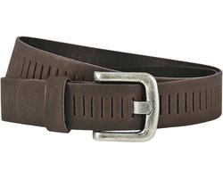 Houtkamp Leren Geperforeerde Werkriem - Ergonomische Werkbroek Riem - Workwear - Bedrijfskleding Riem - Leer - Bruin - Lengte totaal 125 cm / Riemmaat 105