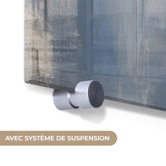 MuchoWow® Peinture sur verre 90x60 cm - Peinture sur verre acrylique - Aquarelle - Abstrait - Art - Photo sur verre - Décoration murale salon - Décoration murale chambre - Peintures