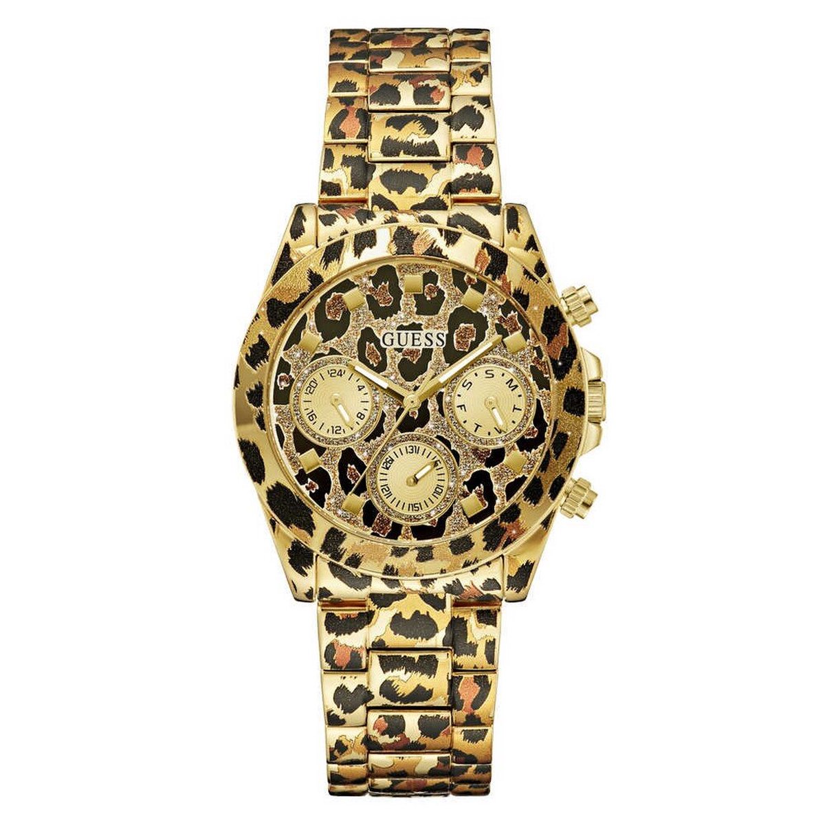 Guess - GW0751L1 - Polshorloge - Dames - Kwats - Leopardess