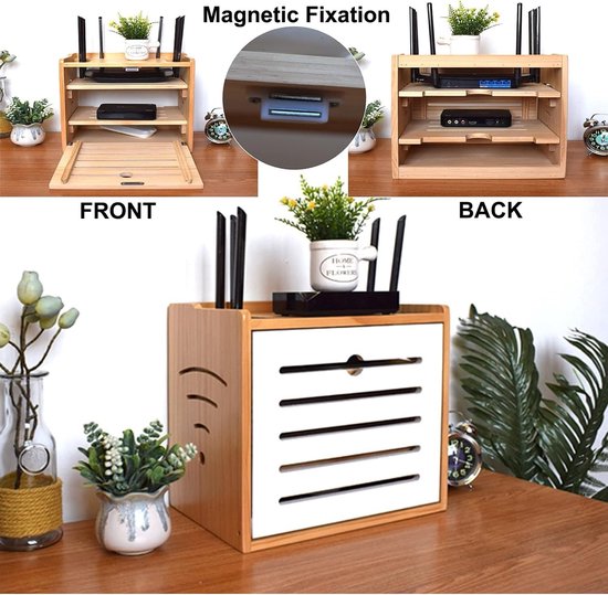 IJzeren router, wandrek, router-opbergdoos, zonder boren, zware