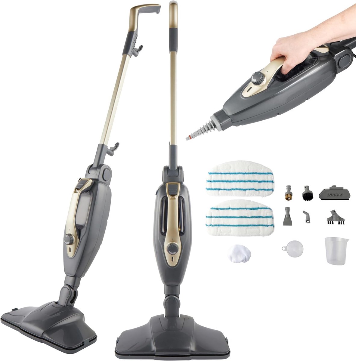 14-in-1 Stoomreiniger - Multifunctionele Handstomer met Extra Spuitmonden en Dweilpads