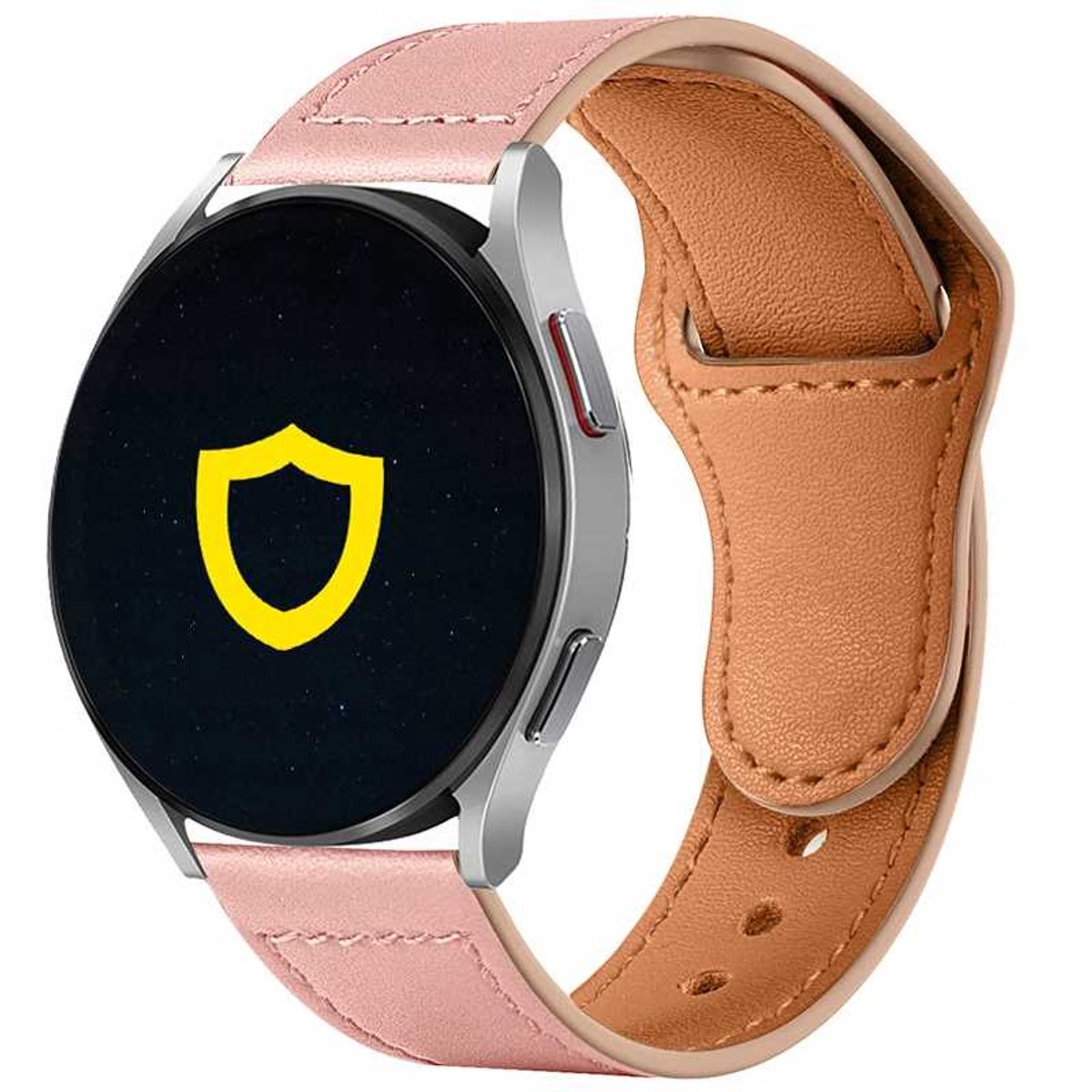 Spacecase Leren Horlogeband 20Mm Roze Classy Voor Apple Watch