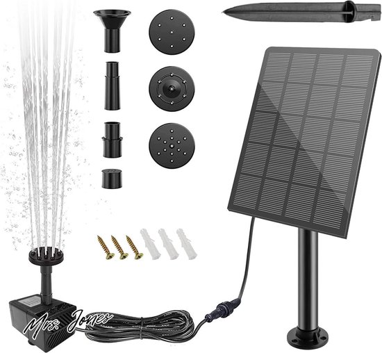 Solar-Fontijn Vijverpomp LED Batterij Tuinvijver Pomp Verschillende Kleuren LED met Batterij Fontein