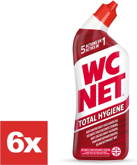 Foto: Wc net toiletreiniger totale hygi ne 6 flessen voordeelverpakking
