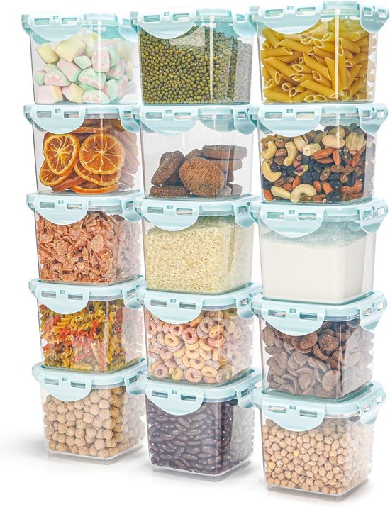 Container Voedsel 15x Voedselcontainer met Deksel - BPA-vrij - 650 ml - Stapelbaar | bol