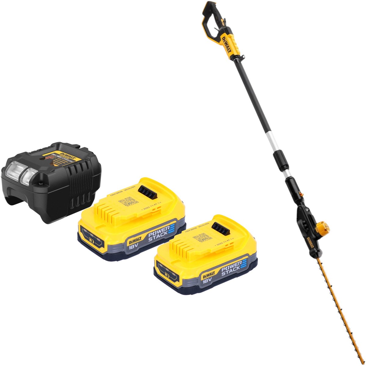 DeWalt DCMPH 566 E2 accu heggenschaar 18 V 55 cm + 2x Powerstack accu 1.7 Ah + lader