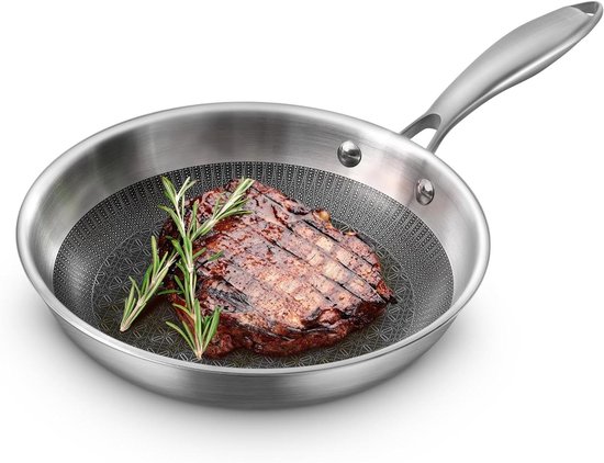 ZEROPAN Wok antiaanbaklaag met deksel 30 cm, roestvrijstalen wokhybride, koekenpan, koel handvat, vaatwasser, PFAS PFOA & PTFE vrij, ovenbestendig tot 260 °C, geschikt voor alle kookplaten ZEROPAN Wok antiaanbaklaag met deksel 30 cm, roestvrijstalen wokhybride, koekenpan, koel handvat, vaatwasser, PFAS PFOA & PTFE vrij, ovenbestendig tot 260 °C, geschikt voor alle kookplaten