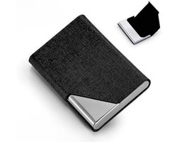 Knaak Visitekaartjes Houder - Aluminium - Zwart - Kantoor - Handig voor Onderweg - 1 Stuk