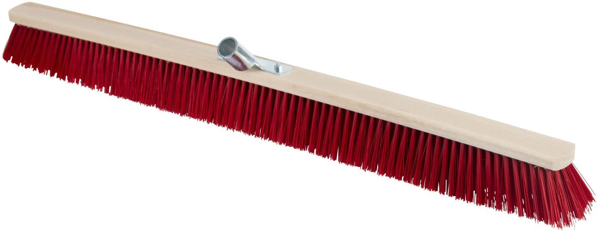 Kerbl Grote bezem (breedte 100 cm, kleur rood, bezem zonder steel, steel 27 mm, met elastaan haren, steelhouder geschroefd)