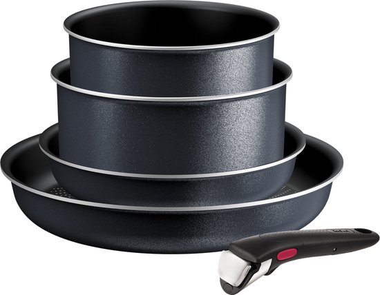Tefal Ingenio So Light - Pannenset - 5-delig - Inductie - Stapelbaar - Afneembare Handgrepen - Ruimtebesparend