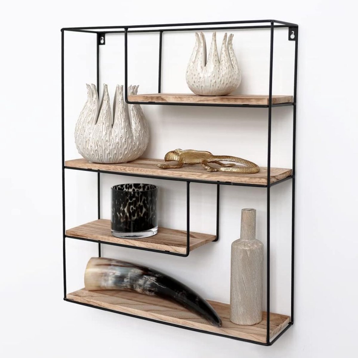 ApexArte® Wandrek Industrieel - Wandplank Zwevend - Wandkast - Hout