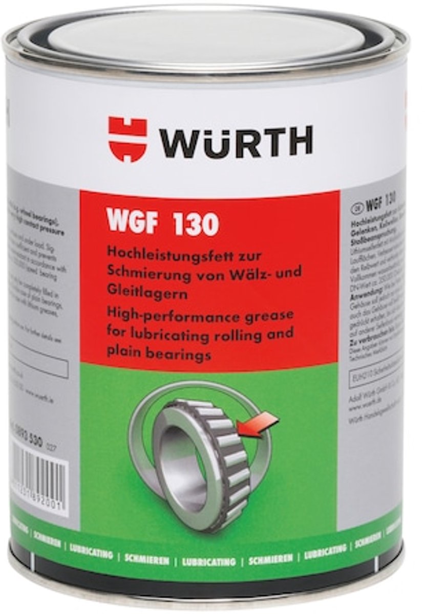Wurth - Smeervet WGF 130 - Smeervet WGF 130 Inhoud - H210, H208, H319, H317, H412, H361