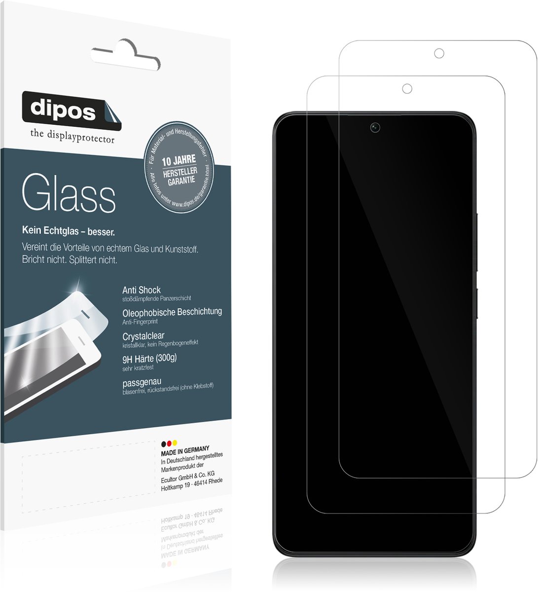 dipos – 2x Pantserfolie geschikt voor Poco X6 Pro 5g | 9H Screenprotector