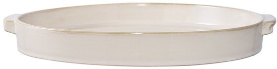 Keramische lade - Witte schotel - Serveergerecht - Elegant ontwerp - Ø37cm x 4,5 cm