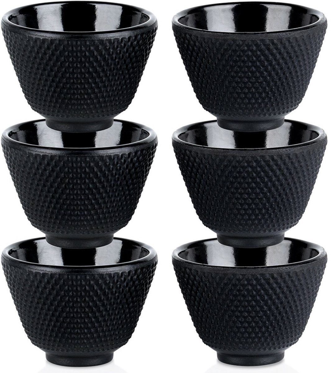 Theekopjes Gietijzeren Geëmailleerde CAST LINE 60 ml 6 stuks - Kop - Kopjes - Theemokken - Mokken - Japanse Stijl