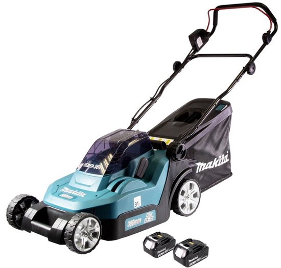 Makita DLM 382 F2 accu grasmaaier 36 V ( 2x 18 V ) 38 cm 40 l + 2x accu 3.0 Ah - zonder lader — afbeelding 2
