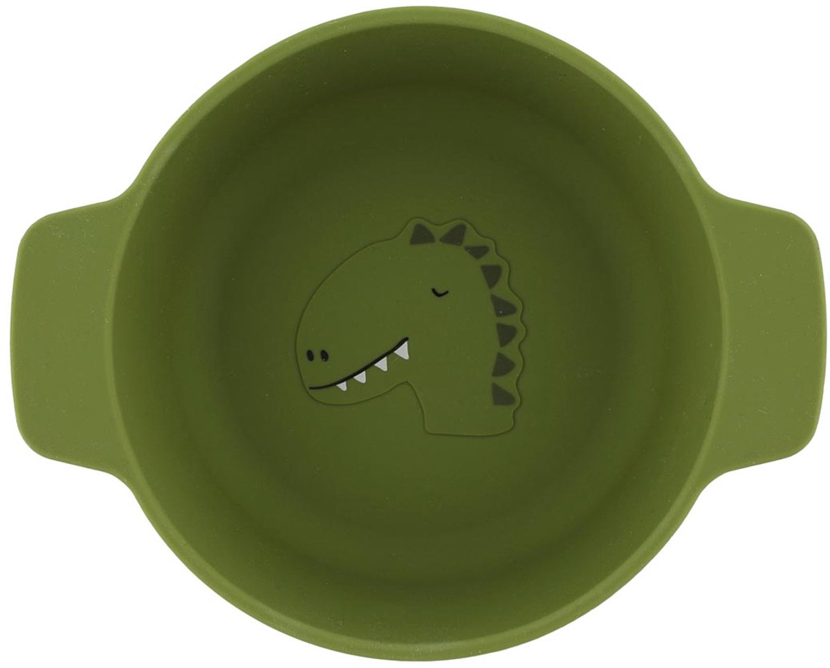 Goedkoopste Trixie Siliconen Kom Mr. Dino - Kinderservies - 100 Food Grade silicone -Vaatwas en Microgolf bestendig