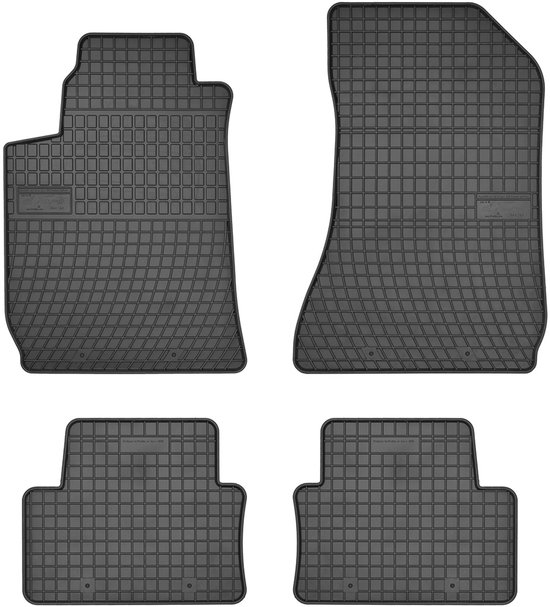 Zwarte rubberen automatten met ruitpatroon voor Alfa Romeo 159, set van vier.