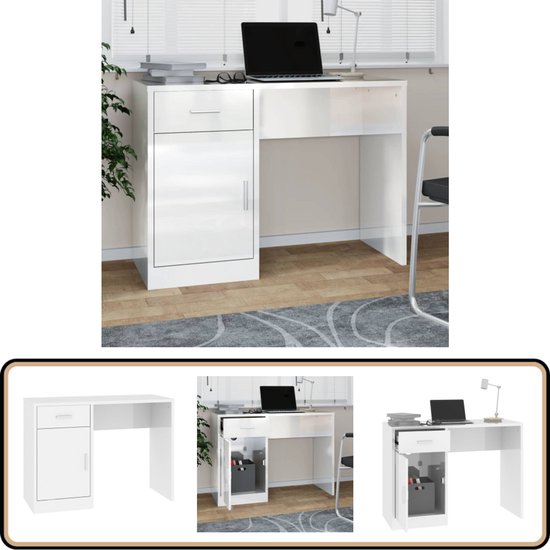 Vásárlás: vidaXL 90x40x72 cm fehér (800378) Íróasztal, számítógépasztal