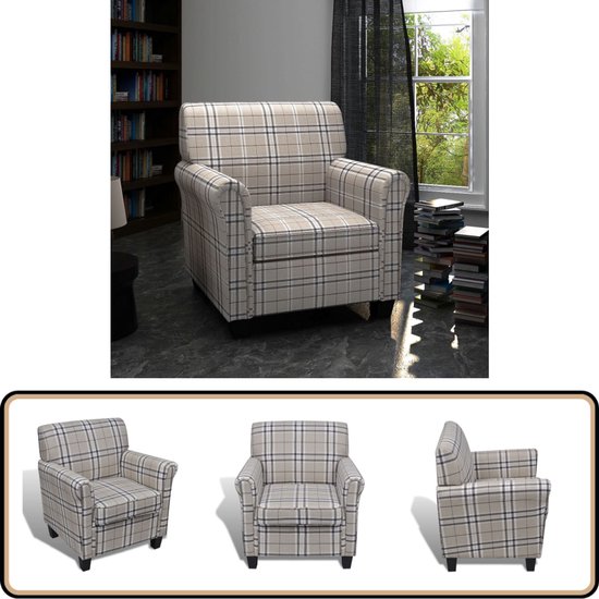 Oorfauteuil, relaxstoel met kruk, patchworkstoel, oorfauteuil