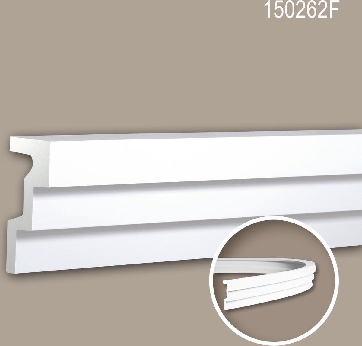Kroonlijst 150262F Profhome Lijstwerk flexibele lijst Sierlijst modern design wit 2 m op Prijzenvolger.com