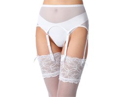Merry Style Sierlijke Jarretel Gordel - Gordelbretels – Wit2 – XXL - MS-KS-912