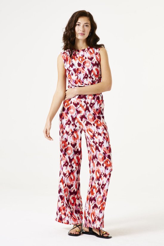 Garcia Top Top Met Print C50220 1345 Tangerine Red Dames Maat - XS