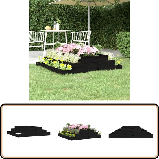 FKL houten bloempottenbak tuinterras klaar gemonteerd D27 (eik, 60 cm