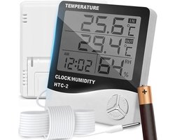 Digitale Thermo-Hygrometer voor Binnen en Buiten | Nauwkeurige Luchtvochtigheid en Temperatuur Meter