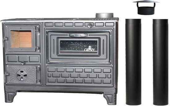 Overzicht Alle Houtkachels : STALEN HOUTKACHEL MET OVEN EN LADE Caliskan Model 214 7kw Detail