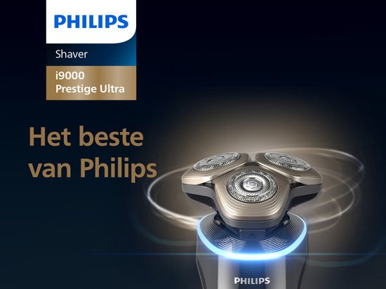 Philips Shaver i9000 Prestige Ultra Elektrisch Scheerapparaat Voor Mannen - Met Quick Clean Pod & Precisietrimmer - Zwart - XP9400/31