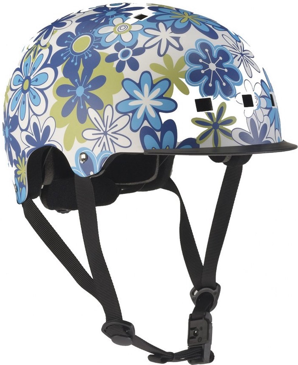 PLY Pop Plus Skatehelm – Blossom 48-54cm Blauw
