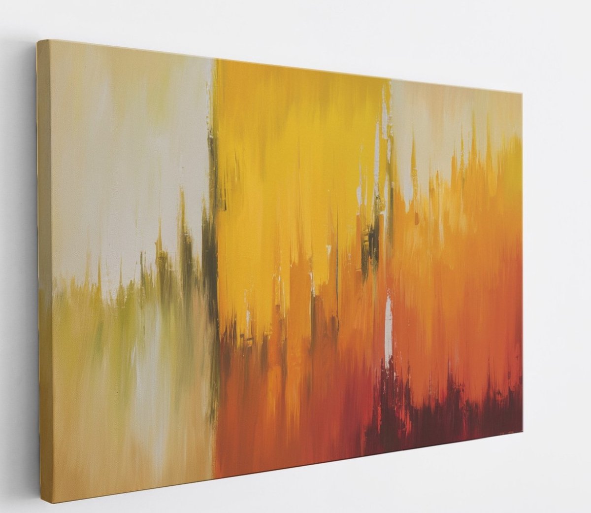 Saammp Canvas Schilderij - Vegen - Abstract - 120x80 - Foto op canvas - Wanddecoratie - Muurdecoratie Woonkamer - Slaapkamer decoratie - Canvas Print Multicolor