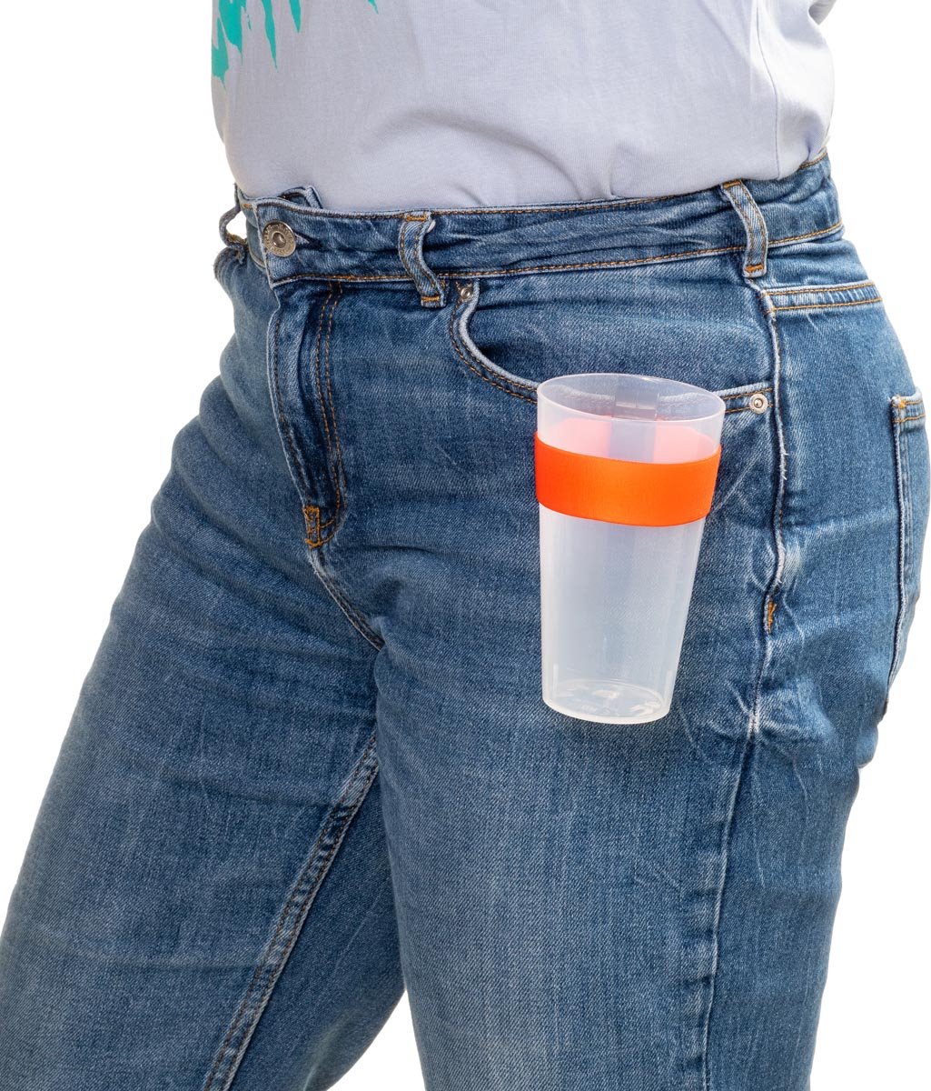 Hold Ub 2.0 - Bekerhouder festival - Cupholder - Cupkeeper - Koningsdag - Elastische band - Oranje