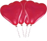 Groot XL hart ballon - 4x - rood - 60 cm - Valentijnsdag/liefde/huwelijk - bruiloft versiering