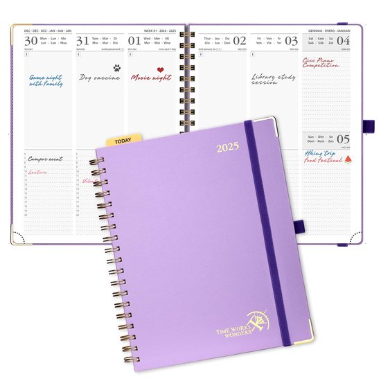Brunnen Agenda Weekplanner A5 2024-2025 18 mnd Hashtag - Confetti Campus