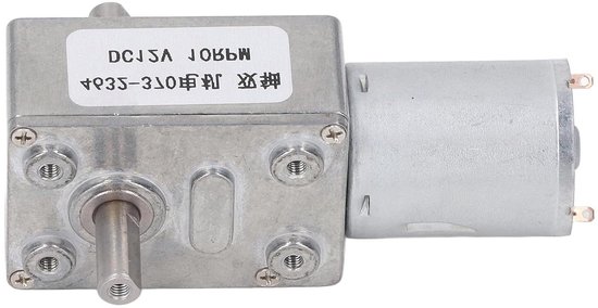 Nikou 12V Motor - 12V 20RPM Hoog Torque Snelheidsreductie Elektrische Versnellingsbak Motor Omkeerbare Wormwiel Motor 8mm Schacht