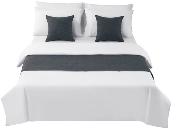 AMBERIS Bedloper, Duurzame Decoratieve Bed Sjaal voor Huis en Hotel (Kussenhoezen worden apart verkocht
