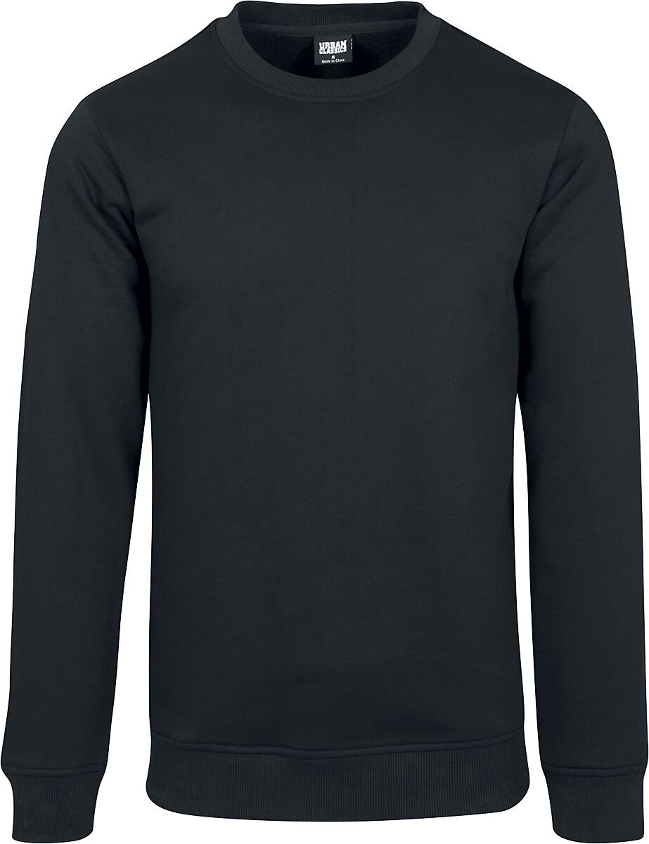 Urban Classics Basic Terry Crew Heren Sweatshirts – 5XL Zwart