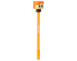 Pen Blauw - Minecraft Alex Oranje Chibi-Top - Uitwisbaar Inkredible - 17.5cm