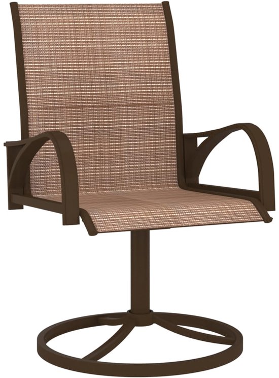UDPATIO Tuinstoelen, set van 2 stuks, hoge rugleuning, metaal, textileen balkonstoel, terrasstoel, 160 kg belastbaar, tuinstoel, weerbestendig, voor terras en tuin, beige