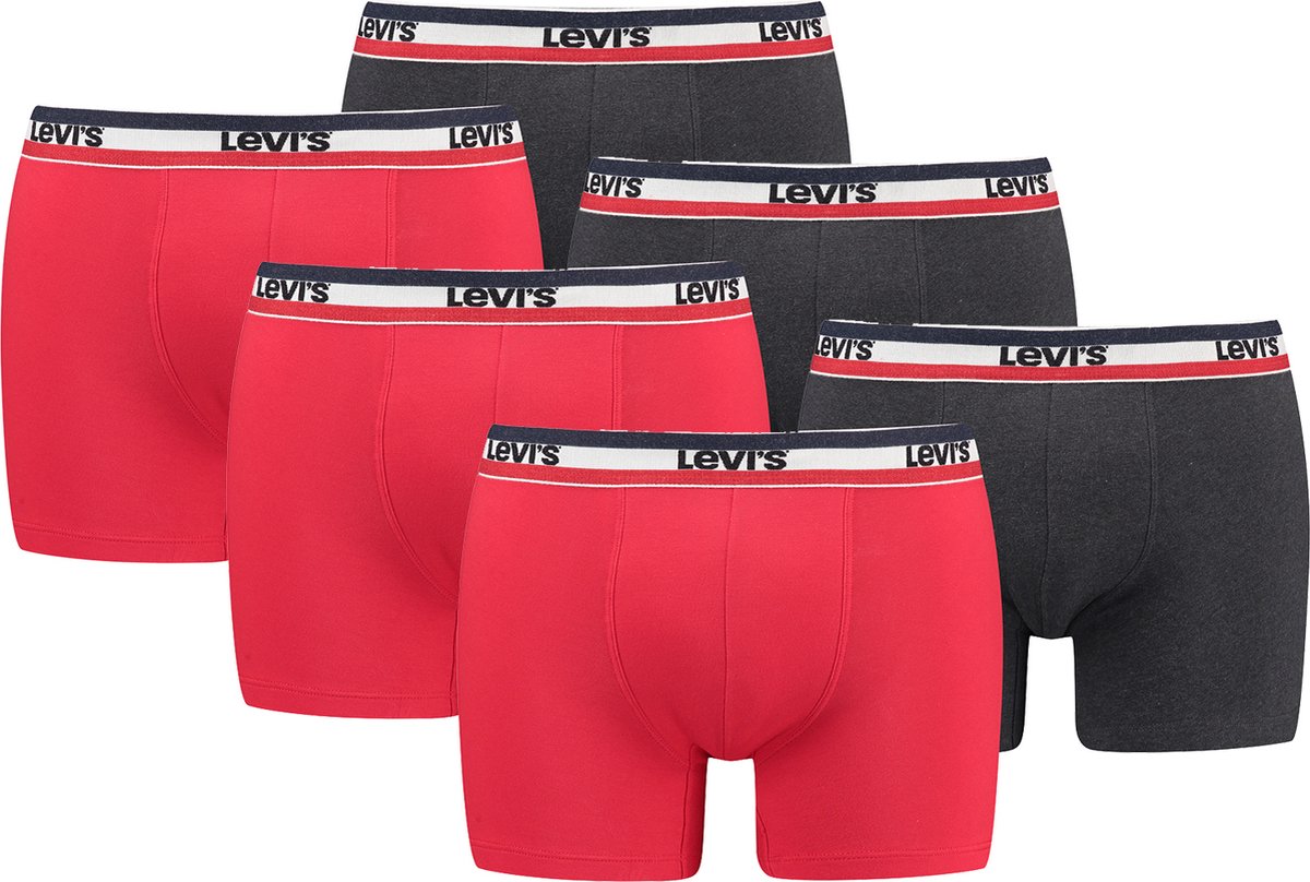 BOXERS 6-pack Levi's Sportswear Logo herenboxershorts, ondergoed gemaakt van biologisch katoen