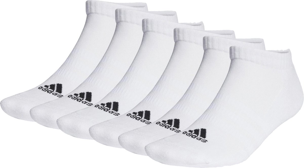 SOKKEN 6 paar adidas Sportswear laag uitgesneden sneakersokken unisex korte sokken Wit