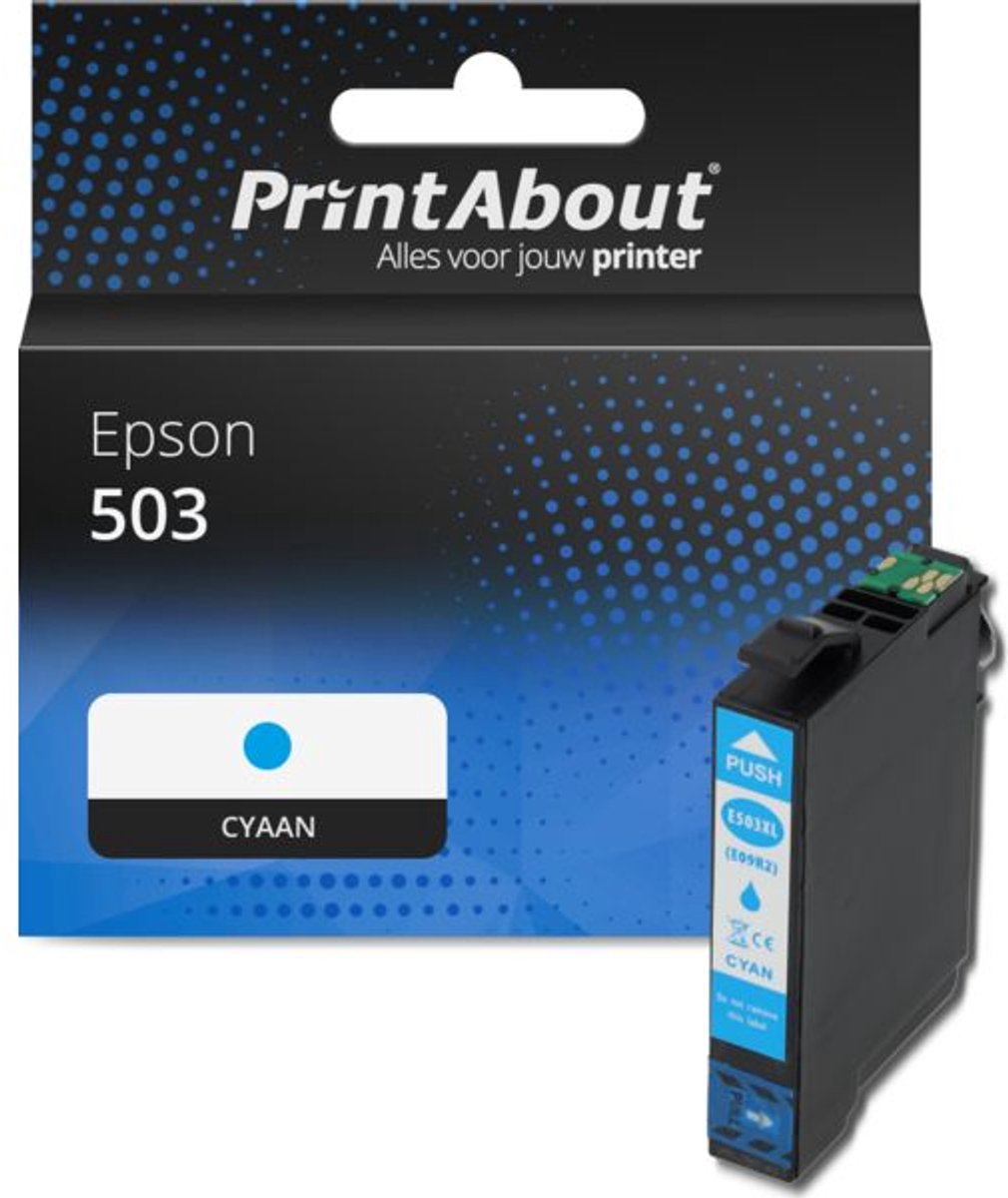 PrintAbout Huismerk Epson 503 (C13T09Q24010) Inktcartridge Cyaan